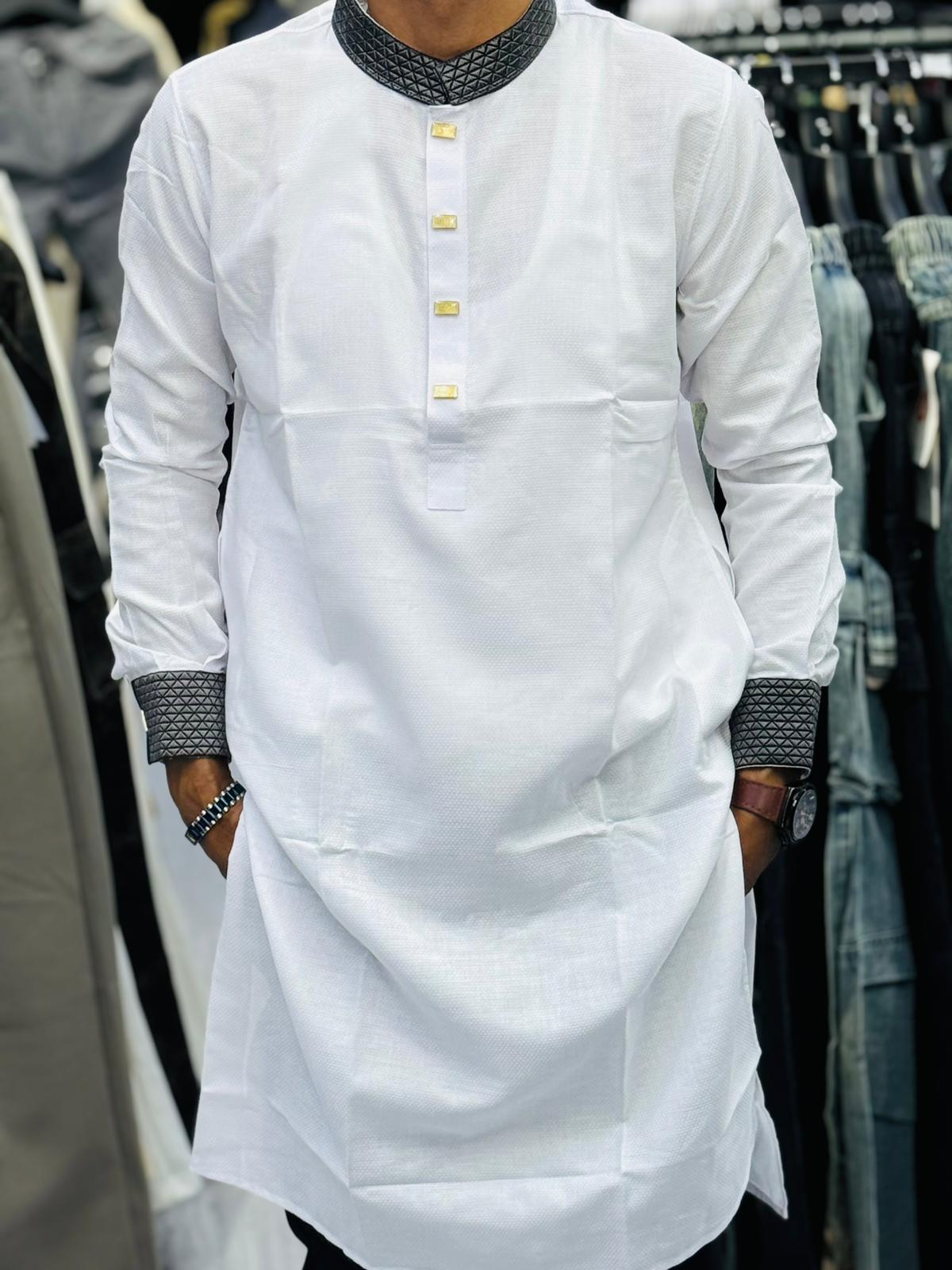 Premium Men's Embroidered Panjabi – Traditional Style